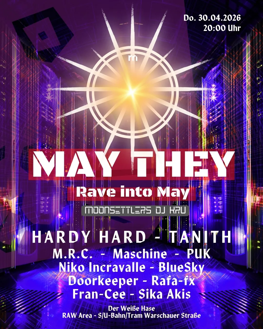 May They / Rave into May event poster