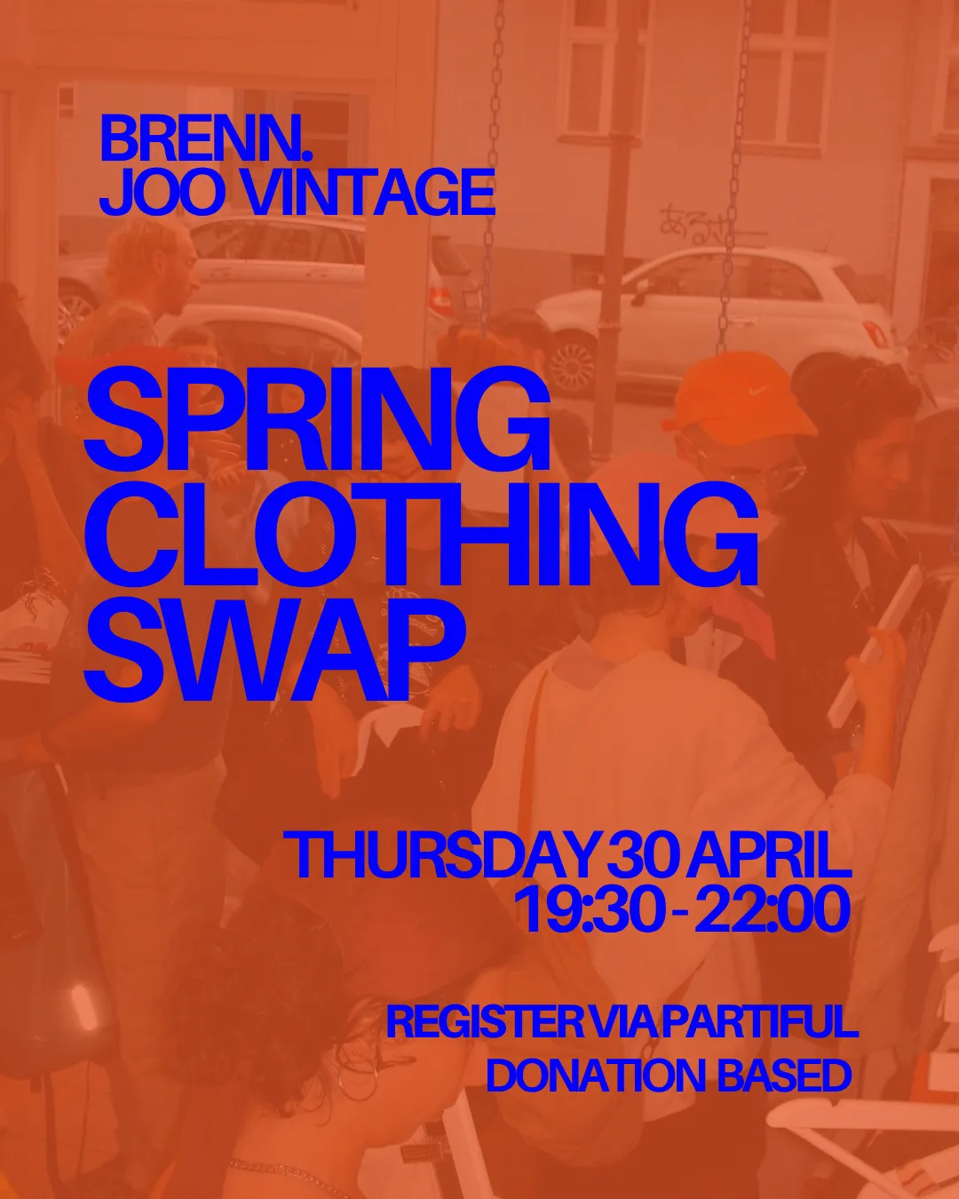 BRENN. x JOO Vintage - Clothing Swap event poster
