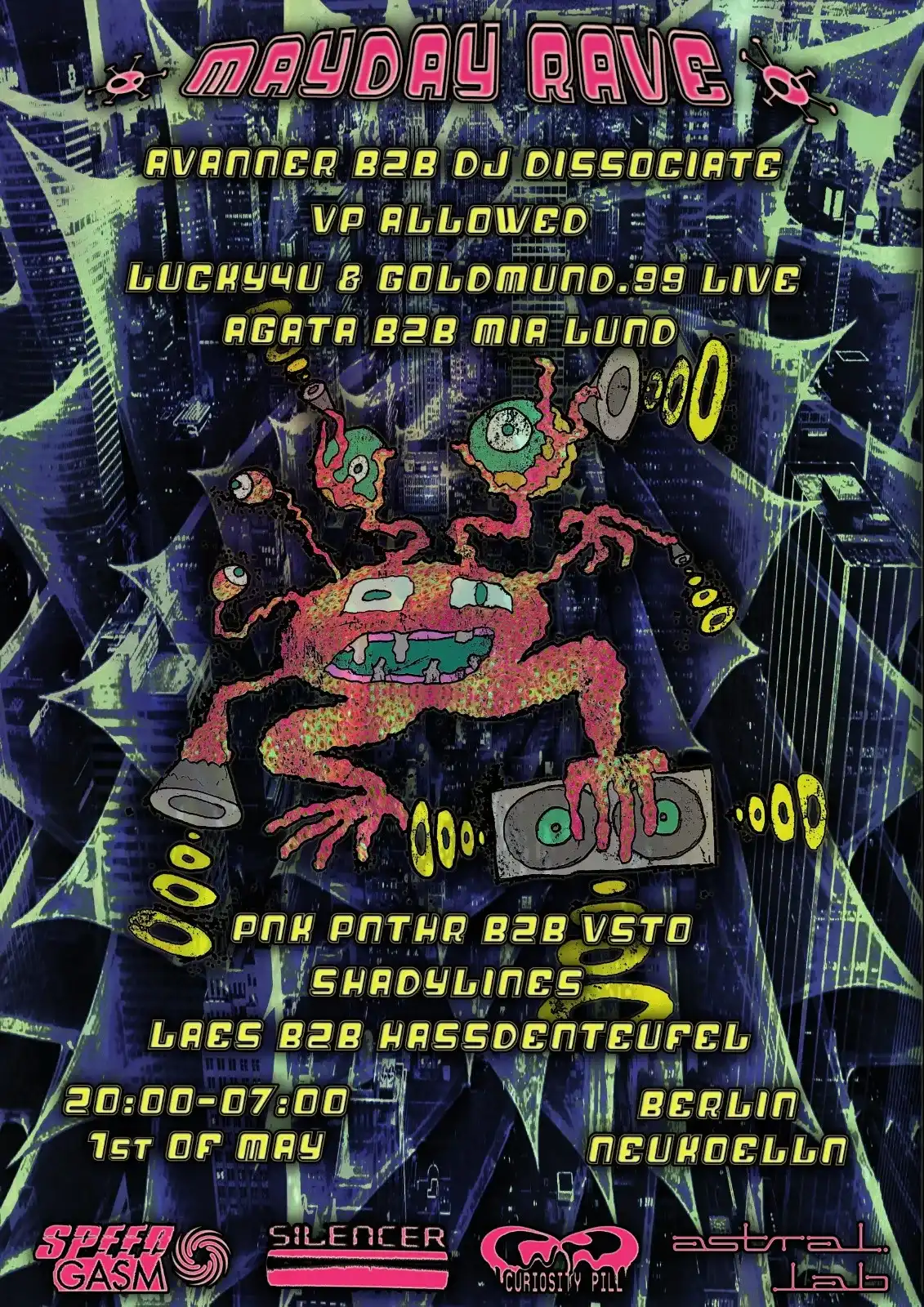 Mayday Rave event poster