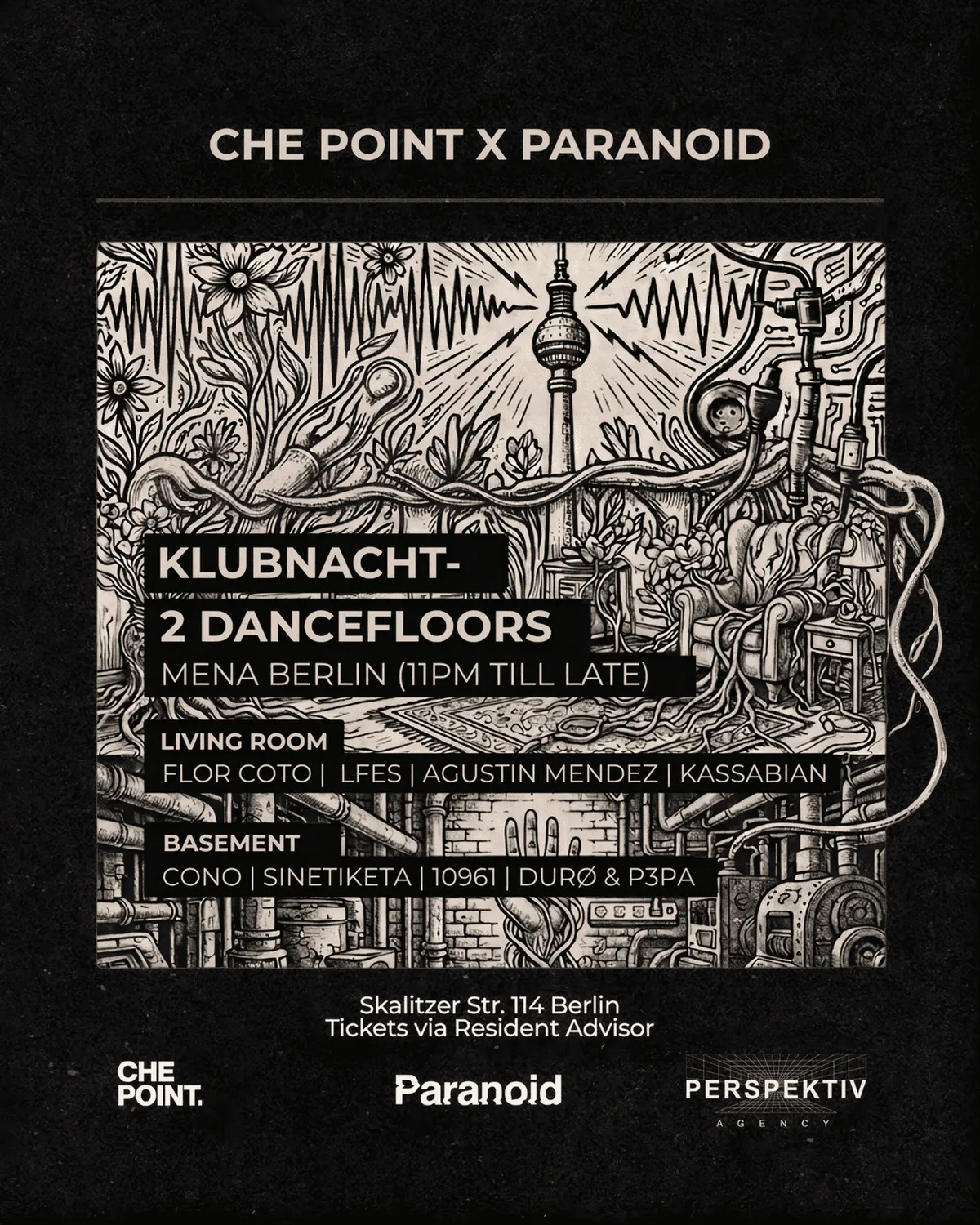 CHE POINT X PARANOID — MAY DAY EDITION event poster