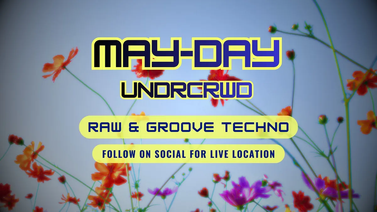UNDRCRWD Free Open Air Rave: Groove - Raw - Hypnotic event poster