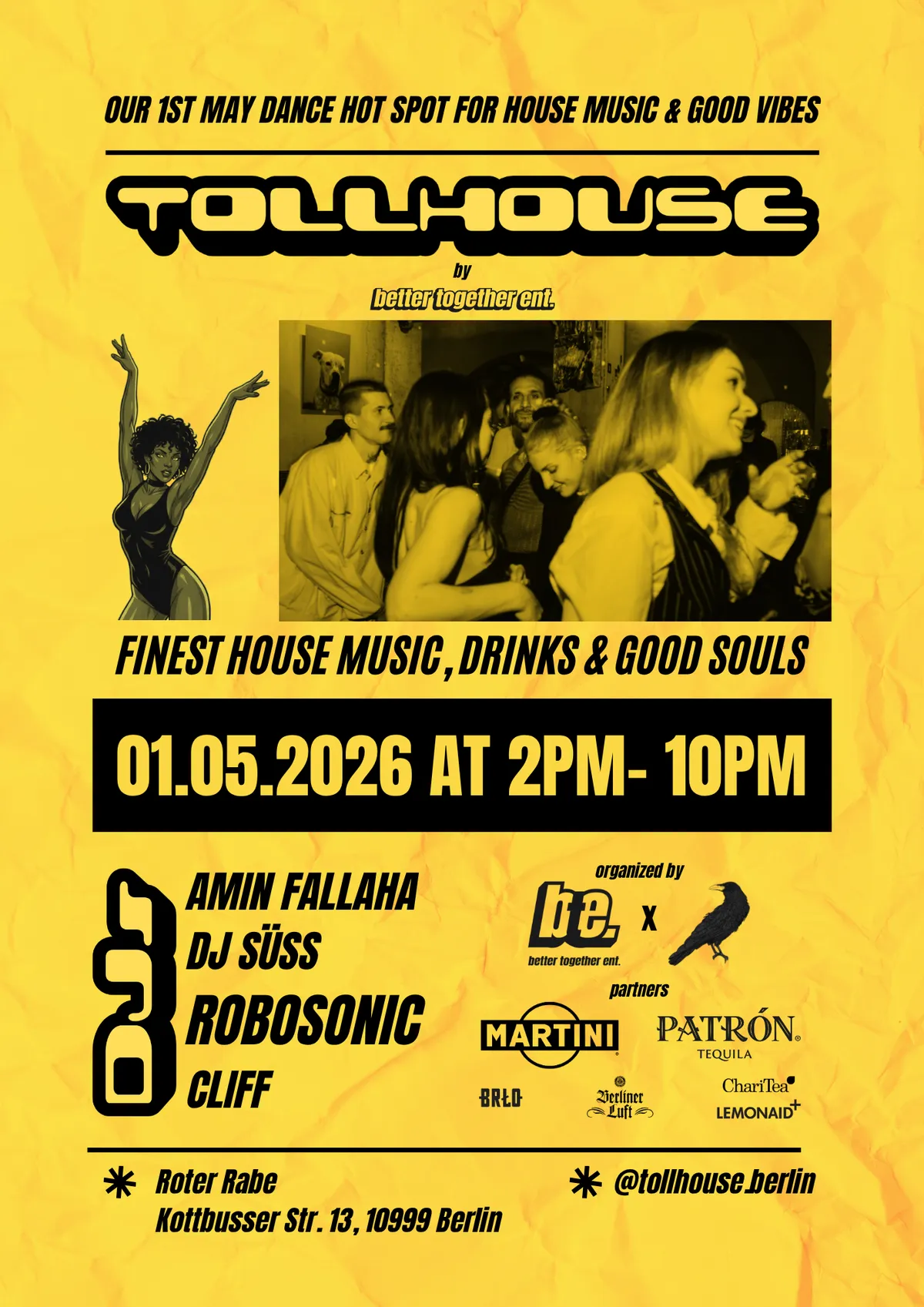 1st May Dance - TOLLHOUSE by better together ent event poster