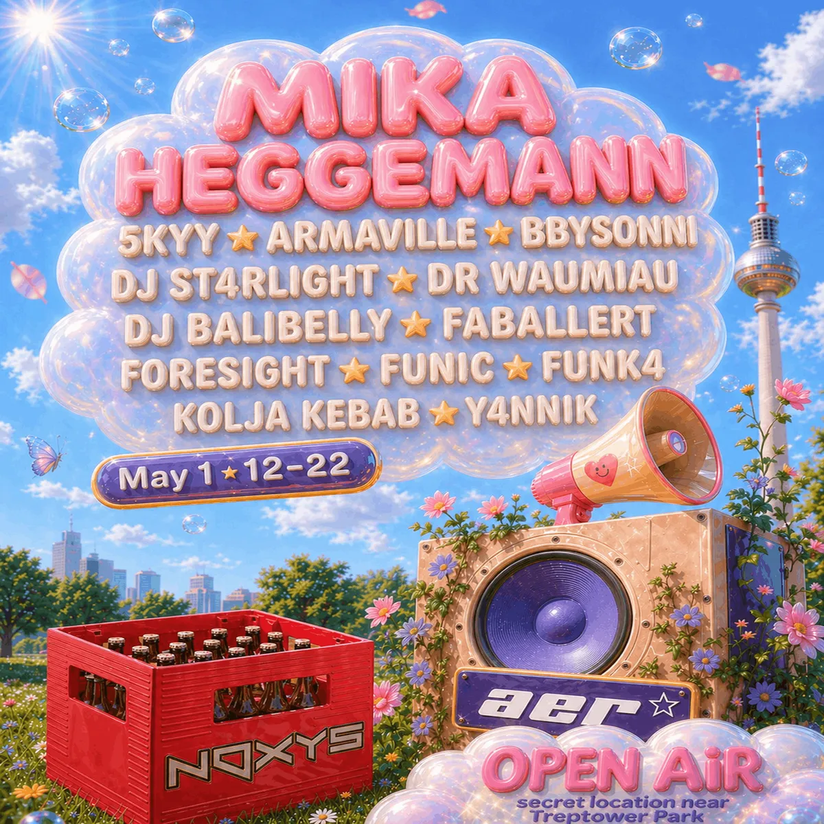 BASS STATT BETON - FREE MAYDAYDEMO & OPEN AIR event poster