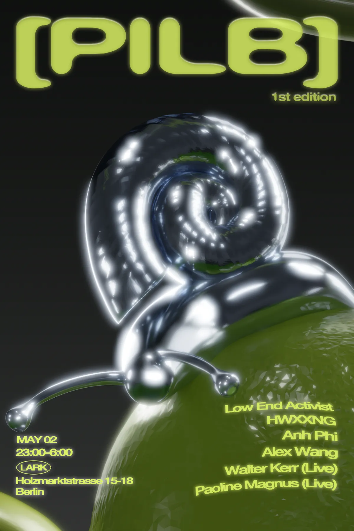 [PILB] - 1st Edition - with Low End Activist, HWXXNG, Anh Phi, ALEX WANG event poster