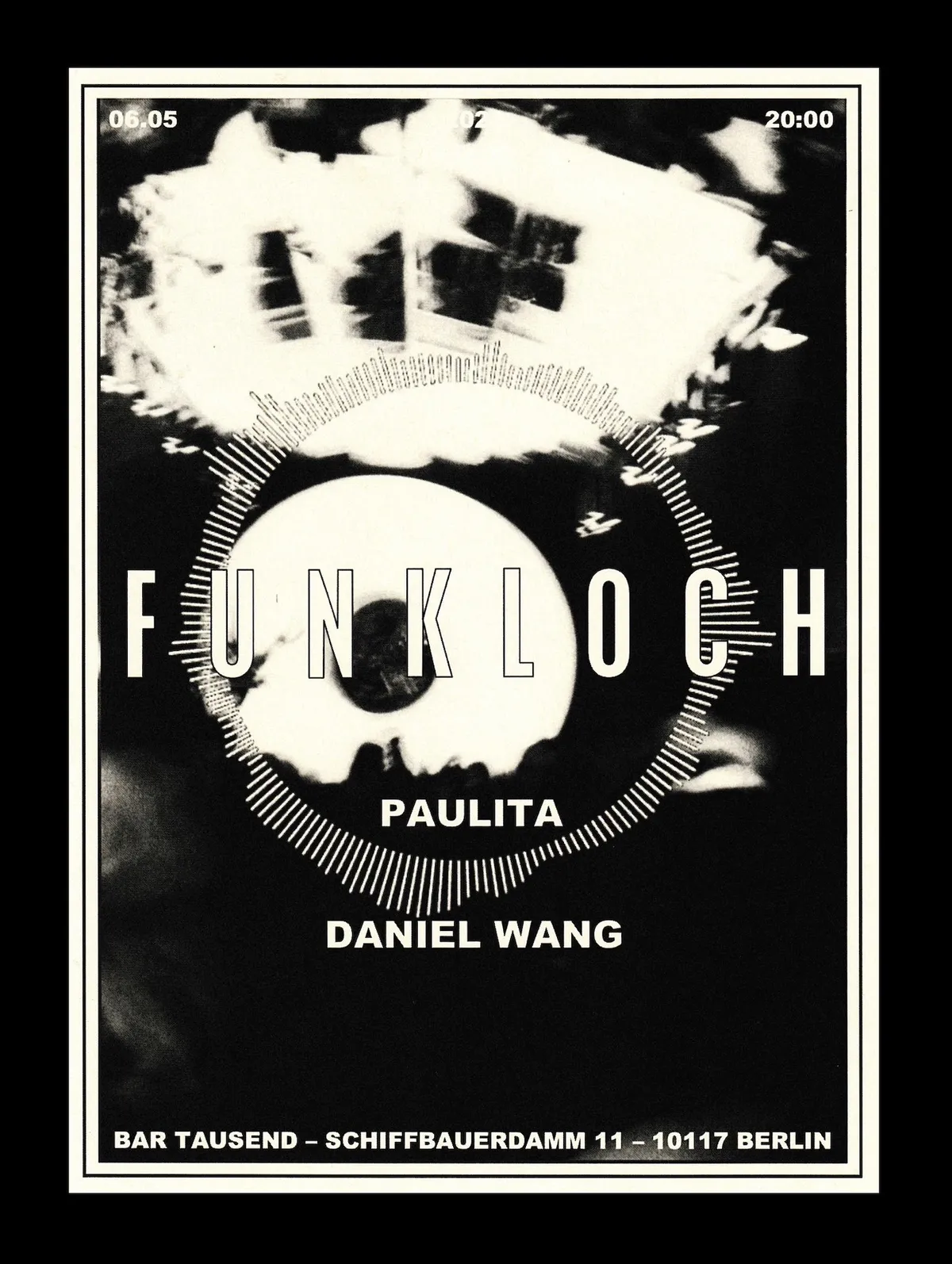 Funkloch V8: Daniel Wang & Paulita event poster