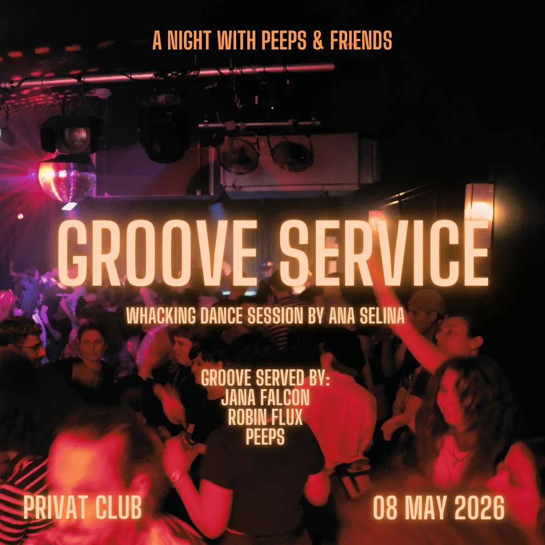 Groove Service with Jana Falcon ,Peeps, Robin Flux + Ana Selina (waacking session) event poster