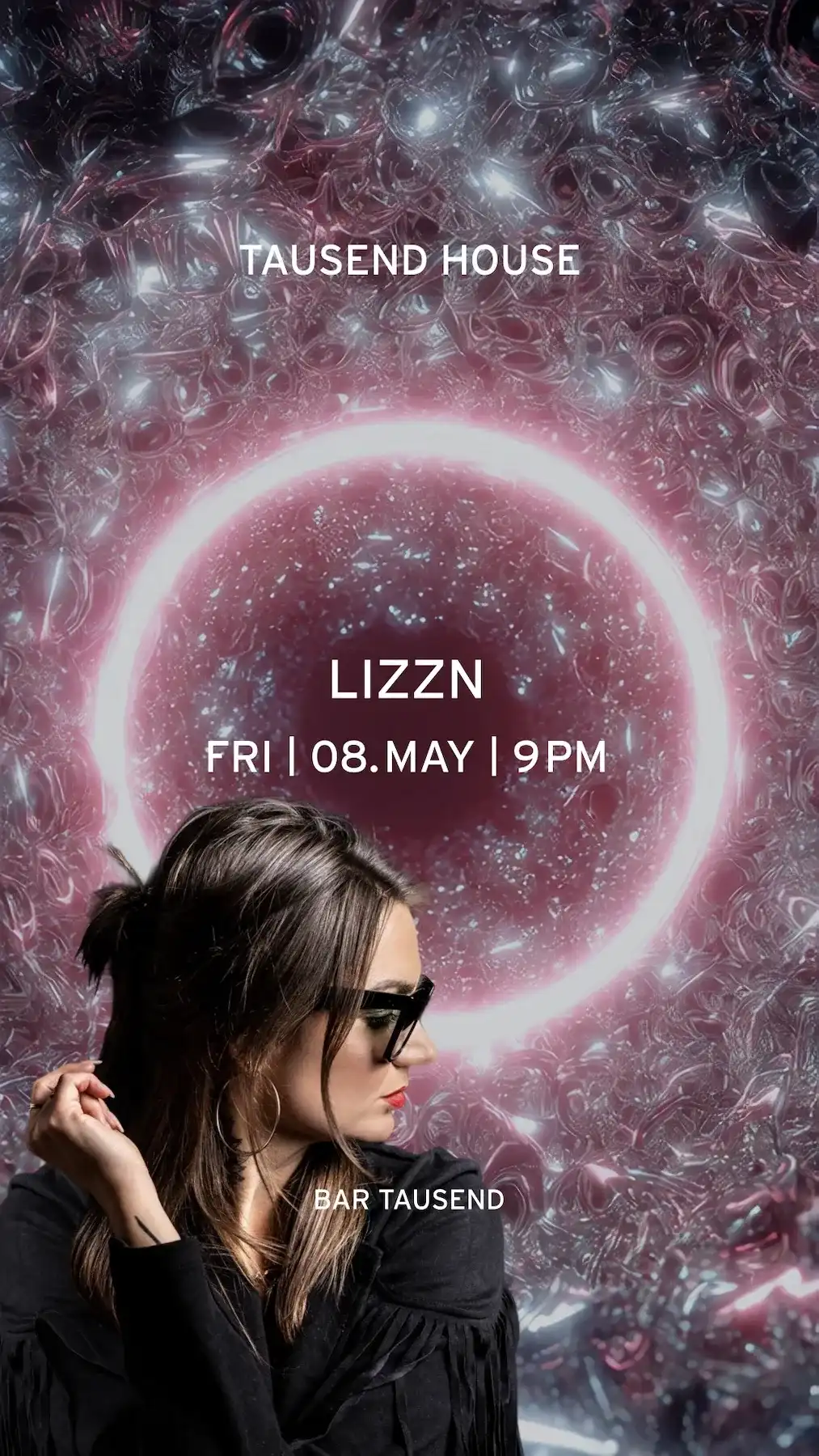 Tausend House: LIZZN event poster