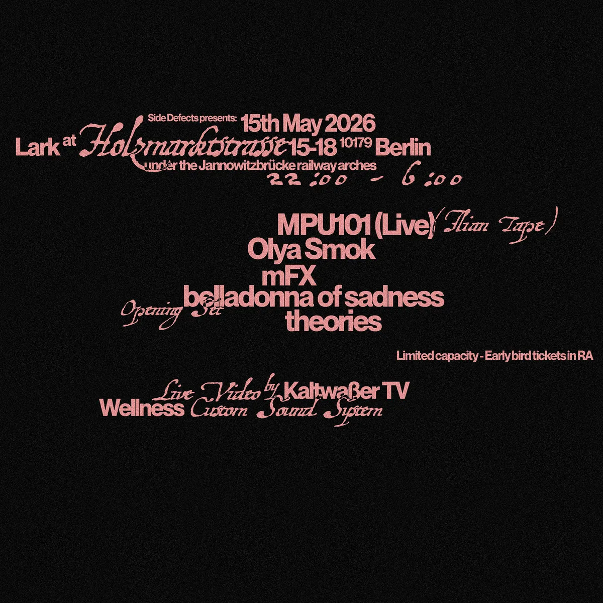 Side Defects presents MPU101 (Live) — AV Show & Custom Sound event poster