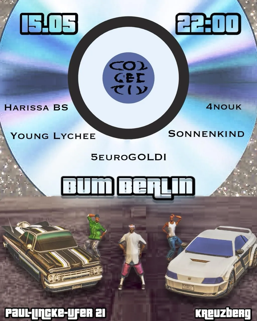 co.llectiv presents: Soli Rave for asap e.V. w/ 5EuroGoldi, Sonnenkind and more event poster