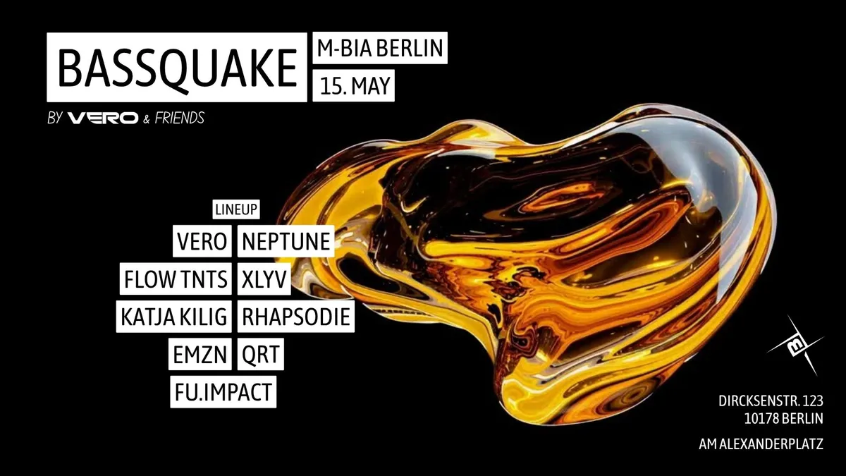 BASSQUAKE by VERO event poster