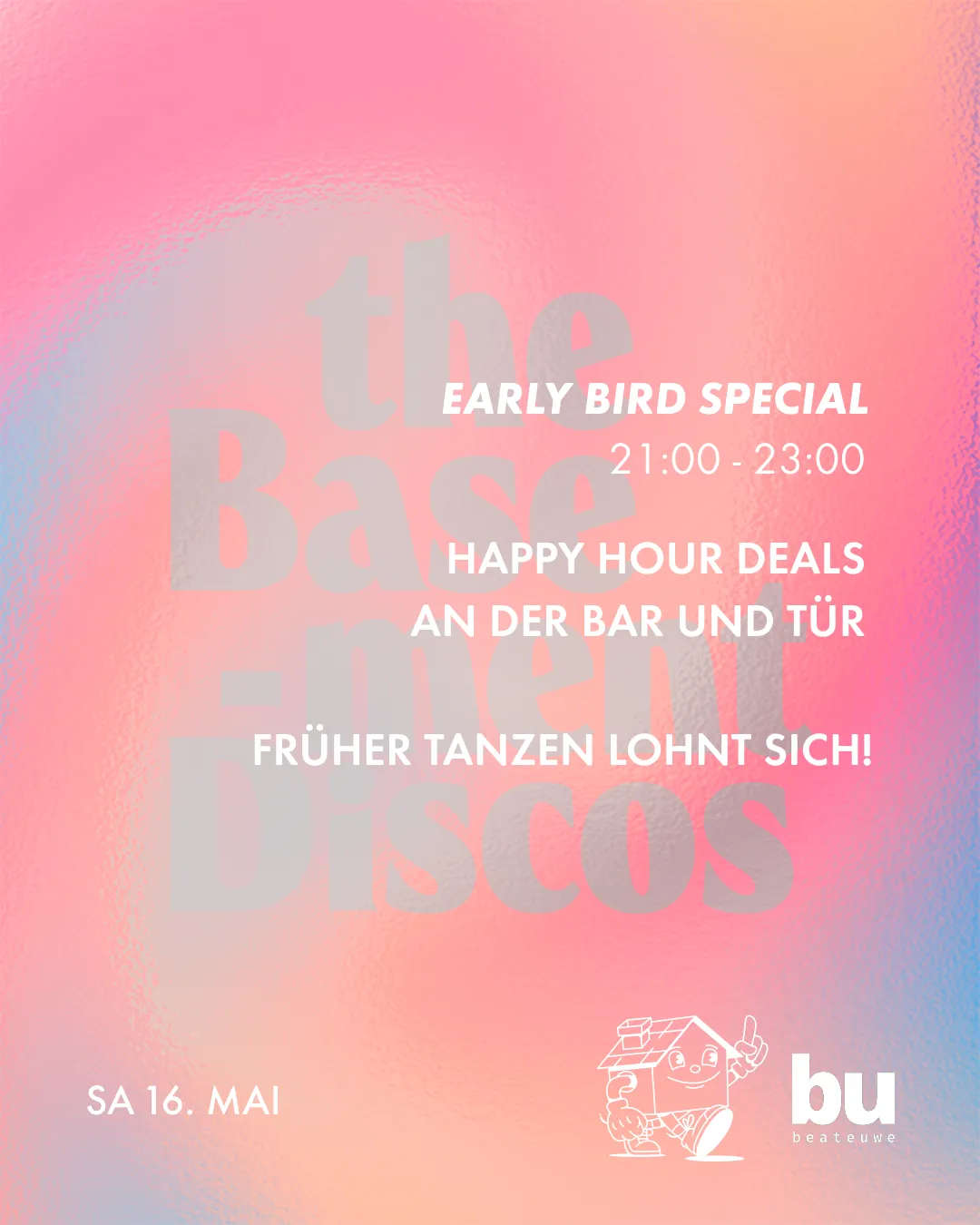 Beate Invites /// theBasement Discos event poster