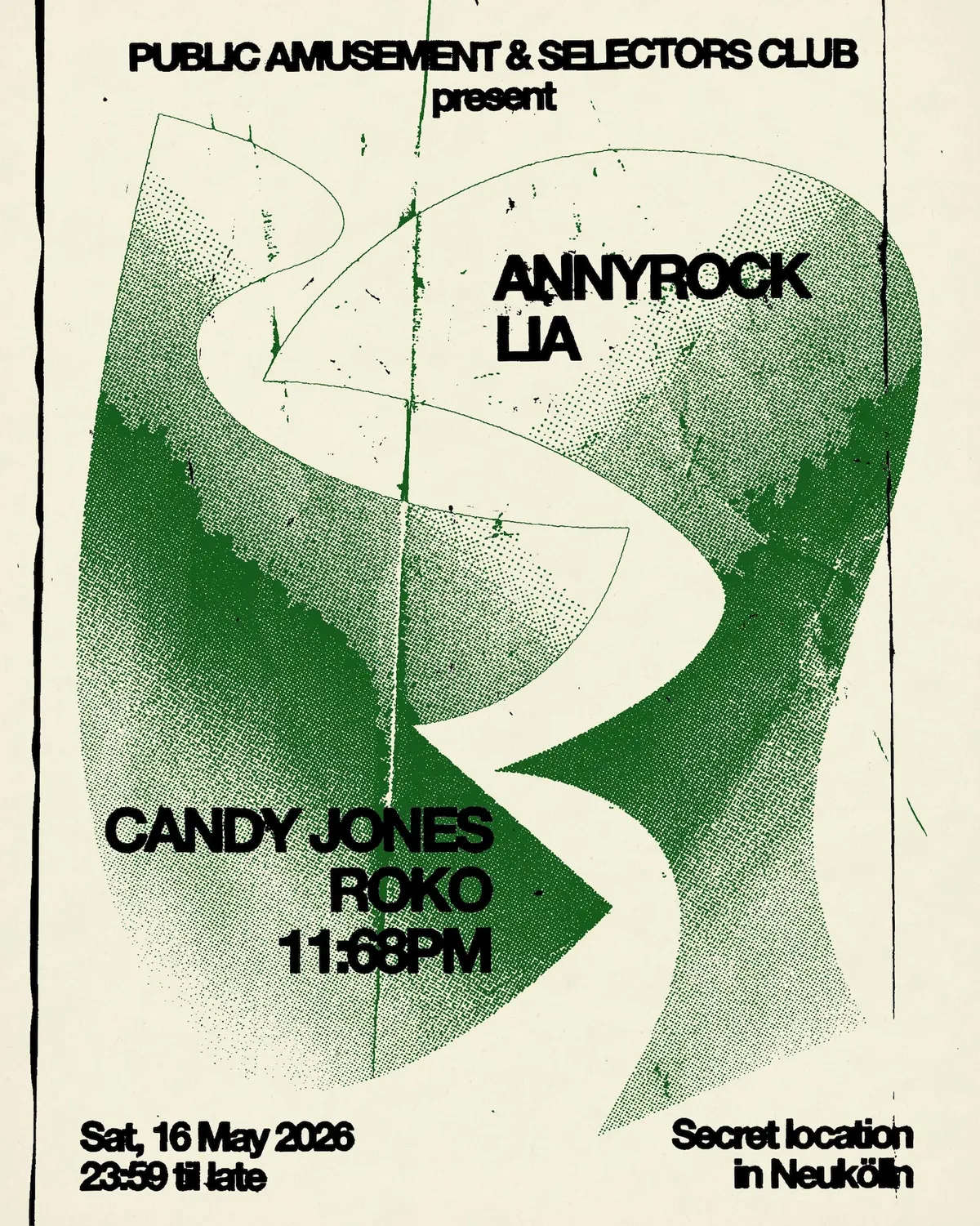 Public Amusement x Selectors Club event poster