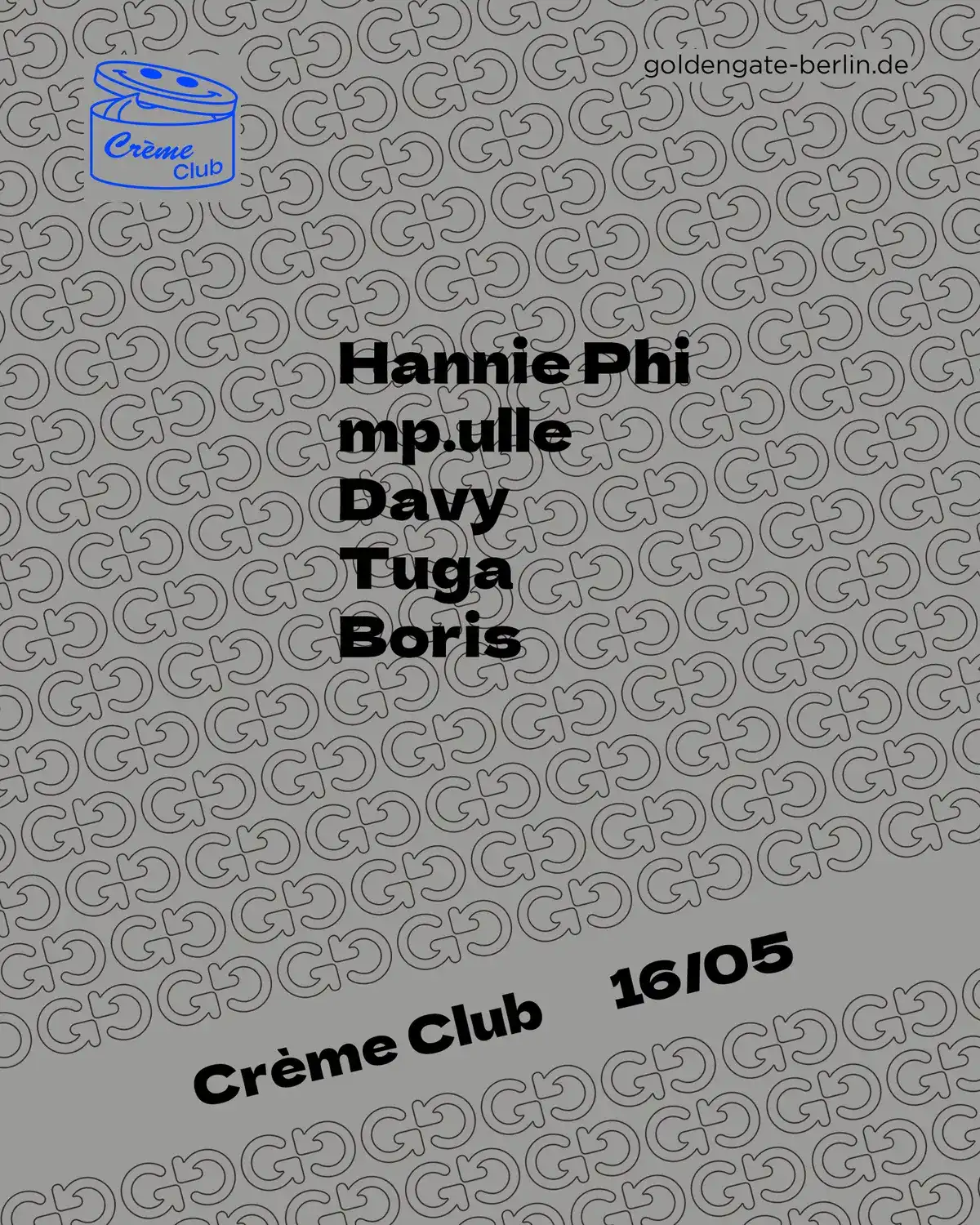 Crème Club event poster