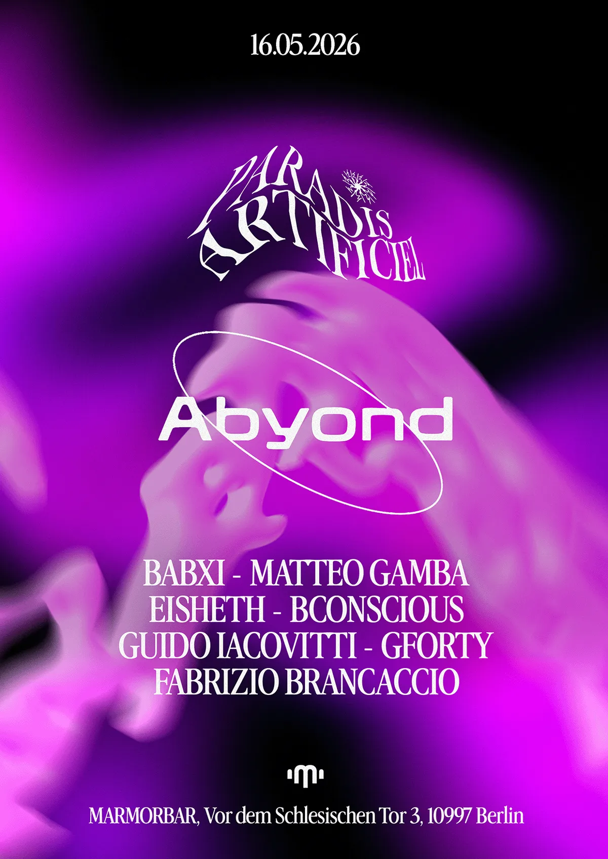 Paradis Artificiel X ABYOND w/ Babxi, Eisheth, Matteo Gamba, Fabrizio Brancaccio, Bconscious event poster