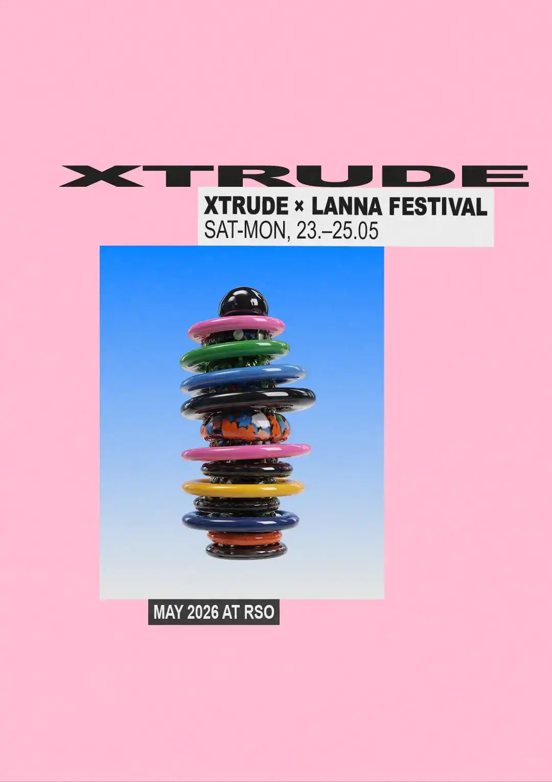 XTRUDE x LANNA FESTIVAL w/ Lewis Fautzi, Kaiser, Christian Wünsch, Skee Mask, and Maruwa event poster