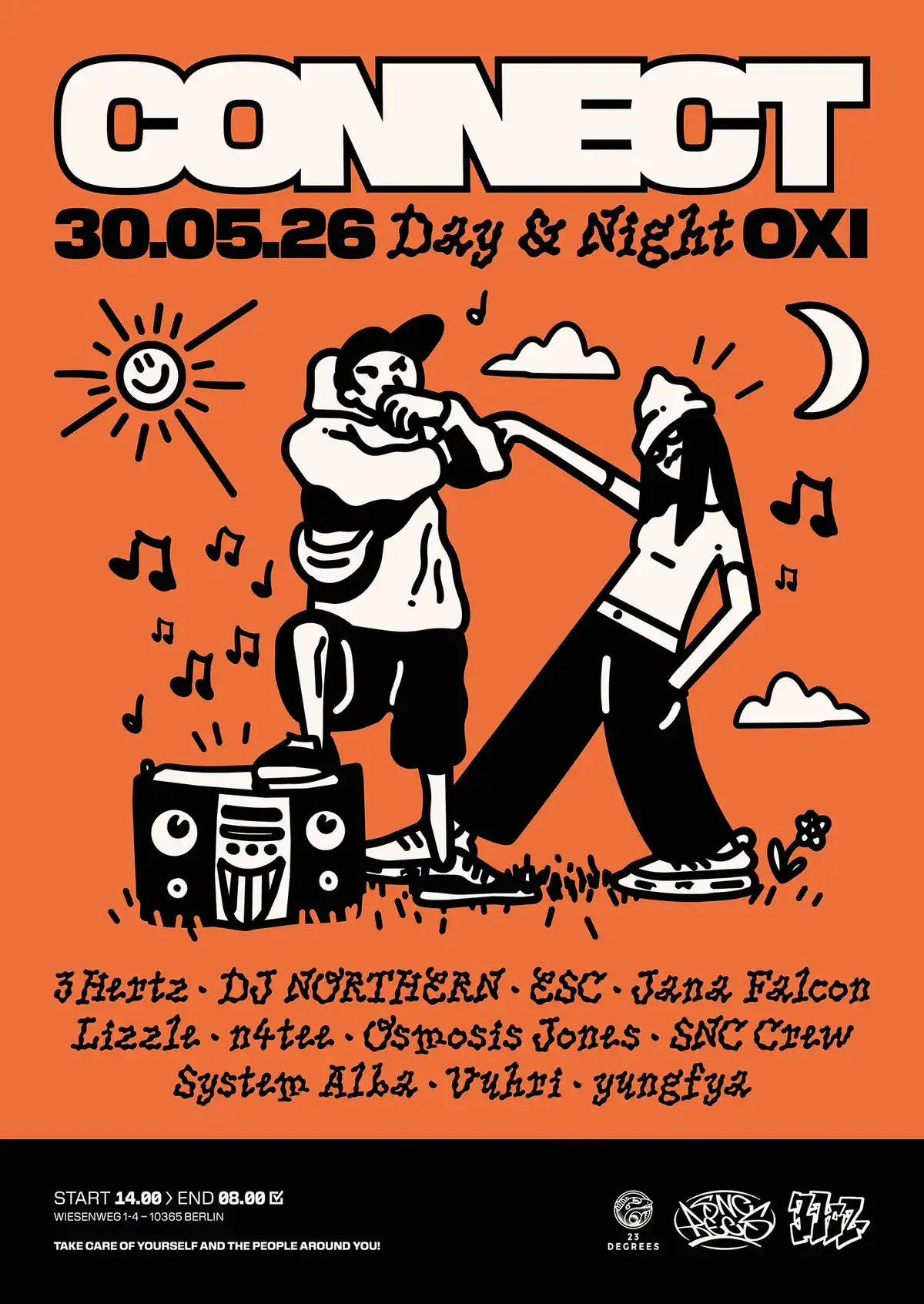 CONNECT x 23Degrees: OPEN AIR & NIGHT PARTY w/ Osmosis Jones, ESC, n4tee and many more event poster