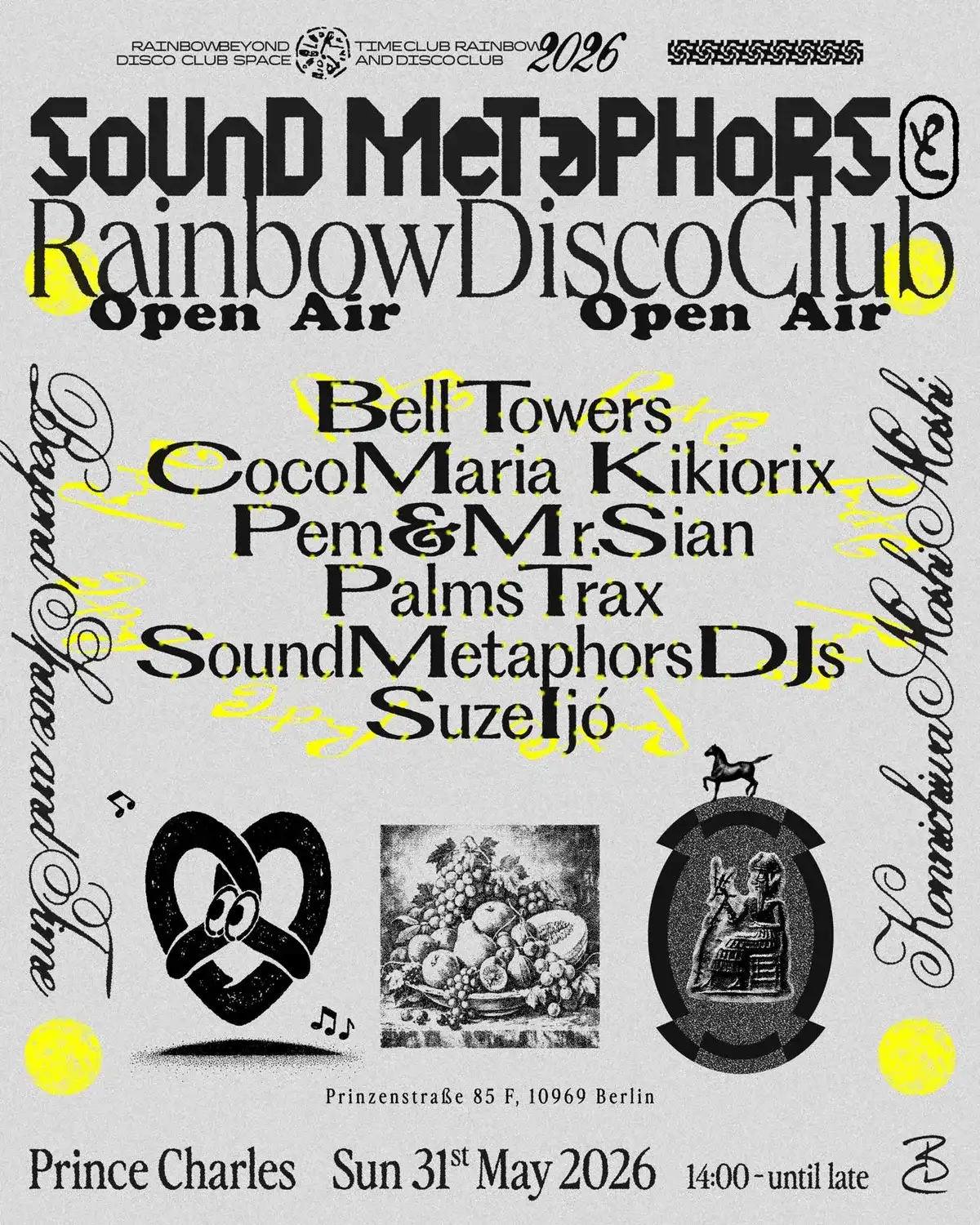Sound Metaphors x Rainbow Disco Club - OPEN AIR + INDOOR event poster