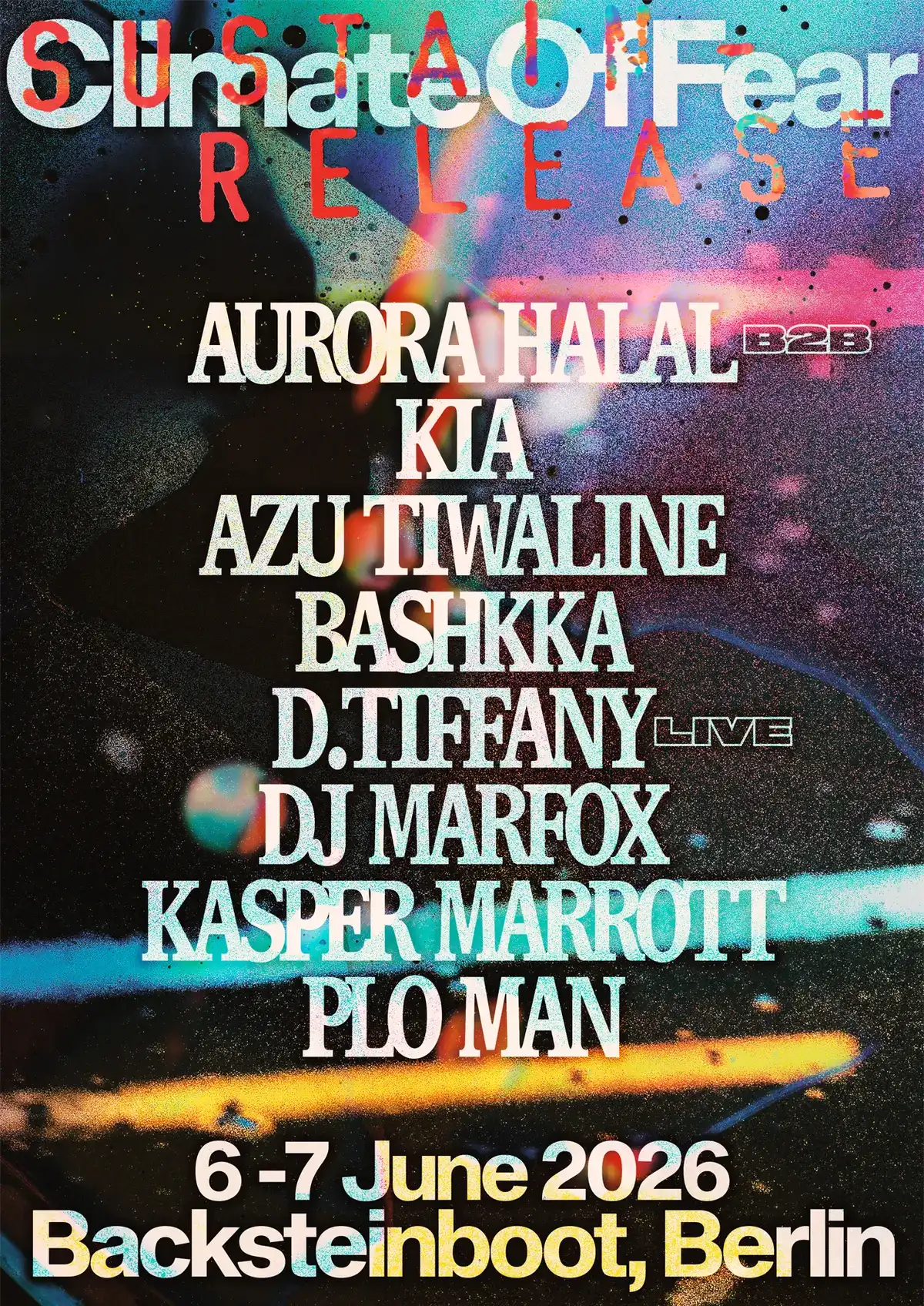 Climate x SR 24 hours: Aurora Halal b2b Kia, DJ Marfox, Kasper Marrott event poster