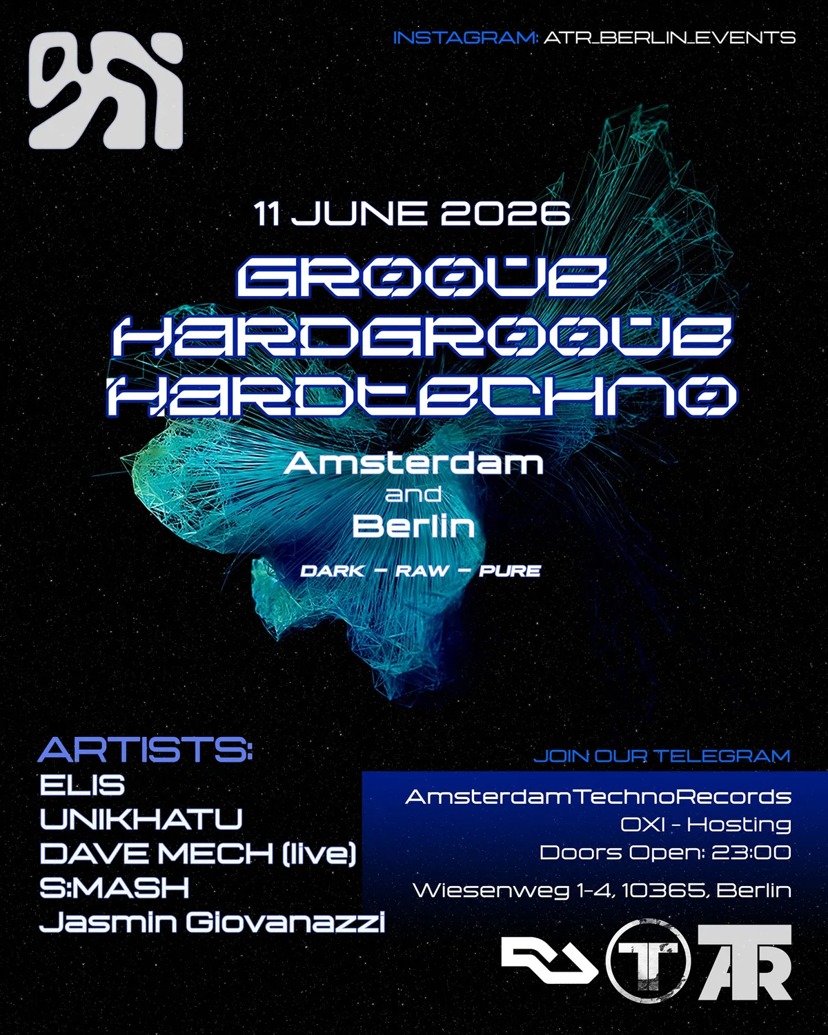 OXI LIVE: MODULAR / SYNTHS - Amsterdam and Berlin event poster