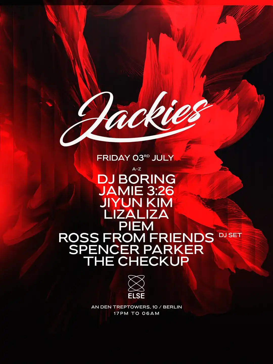 Jackies Open Air Party Berlin event poster