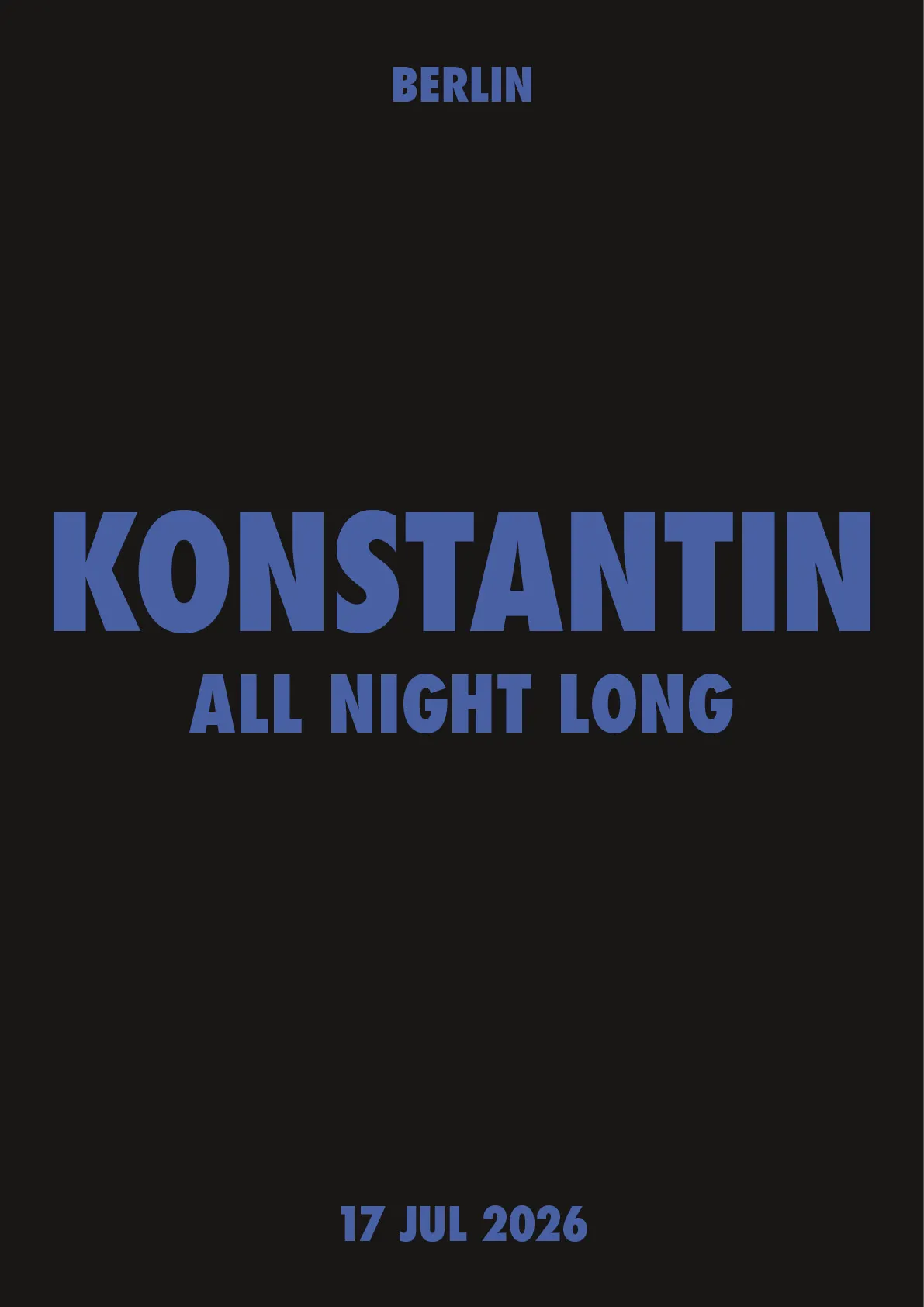 Konstantin (All Night Long) event poster