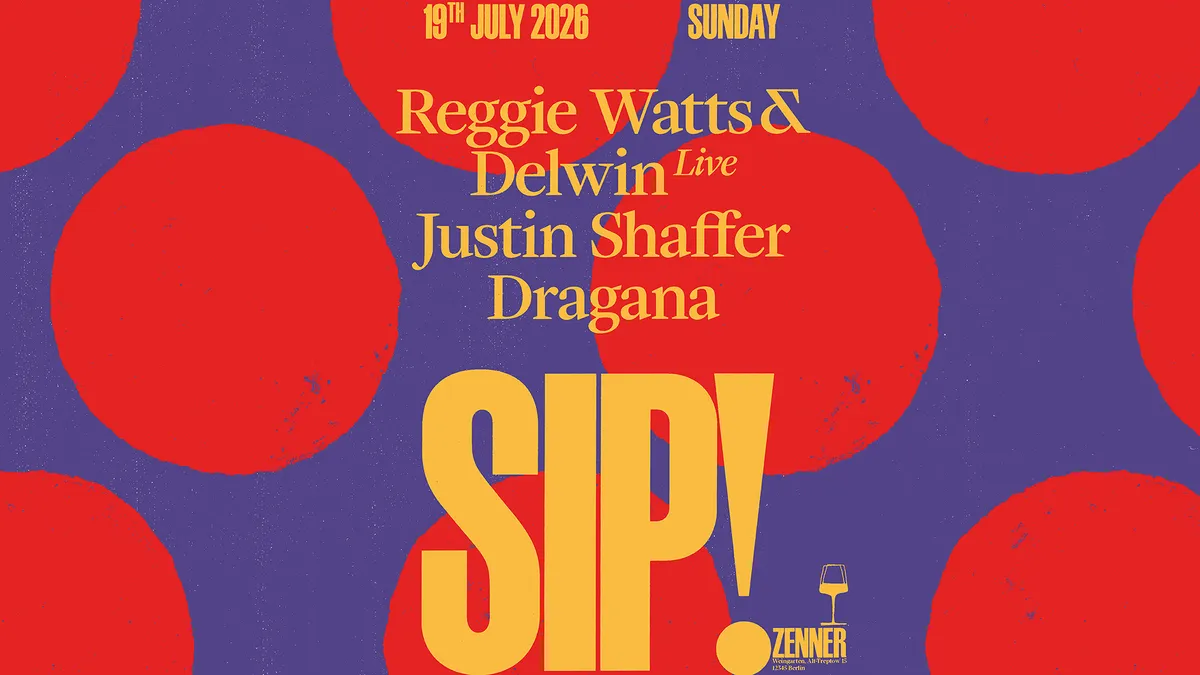 SIP! with Reggie Watts & Delwin (live), Justin Shaffer, Dragana event poster
