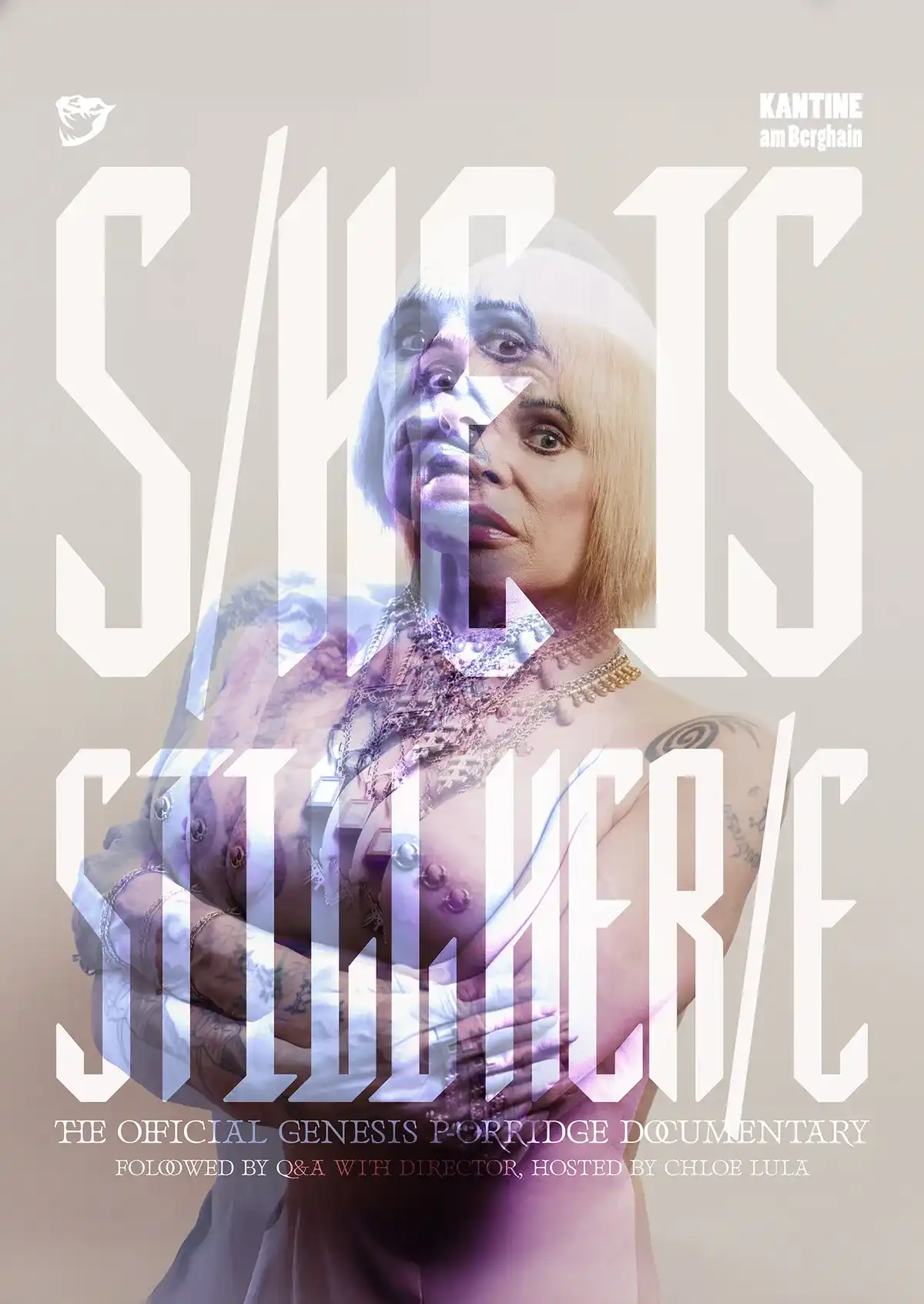 S/HE IS STILL HER/E: Official Genesis P-Orridge Documentary Screening event poster