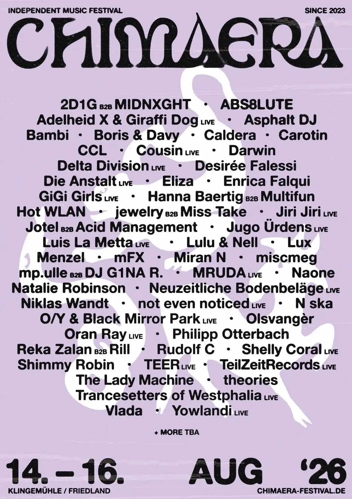 Chimaera Festival 2026 event poster