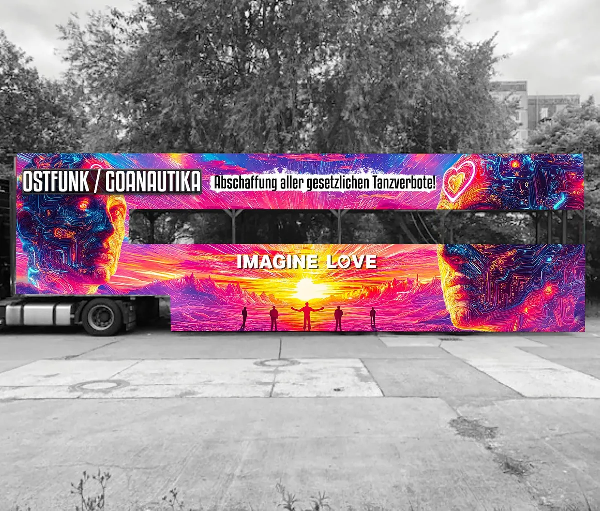TRUCK RAVE THE PLANET 2026// OSTFUNK/GOANAUTIKA event poster