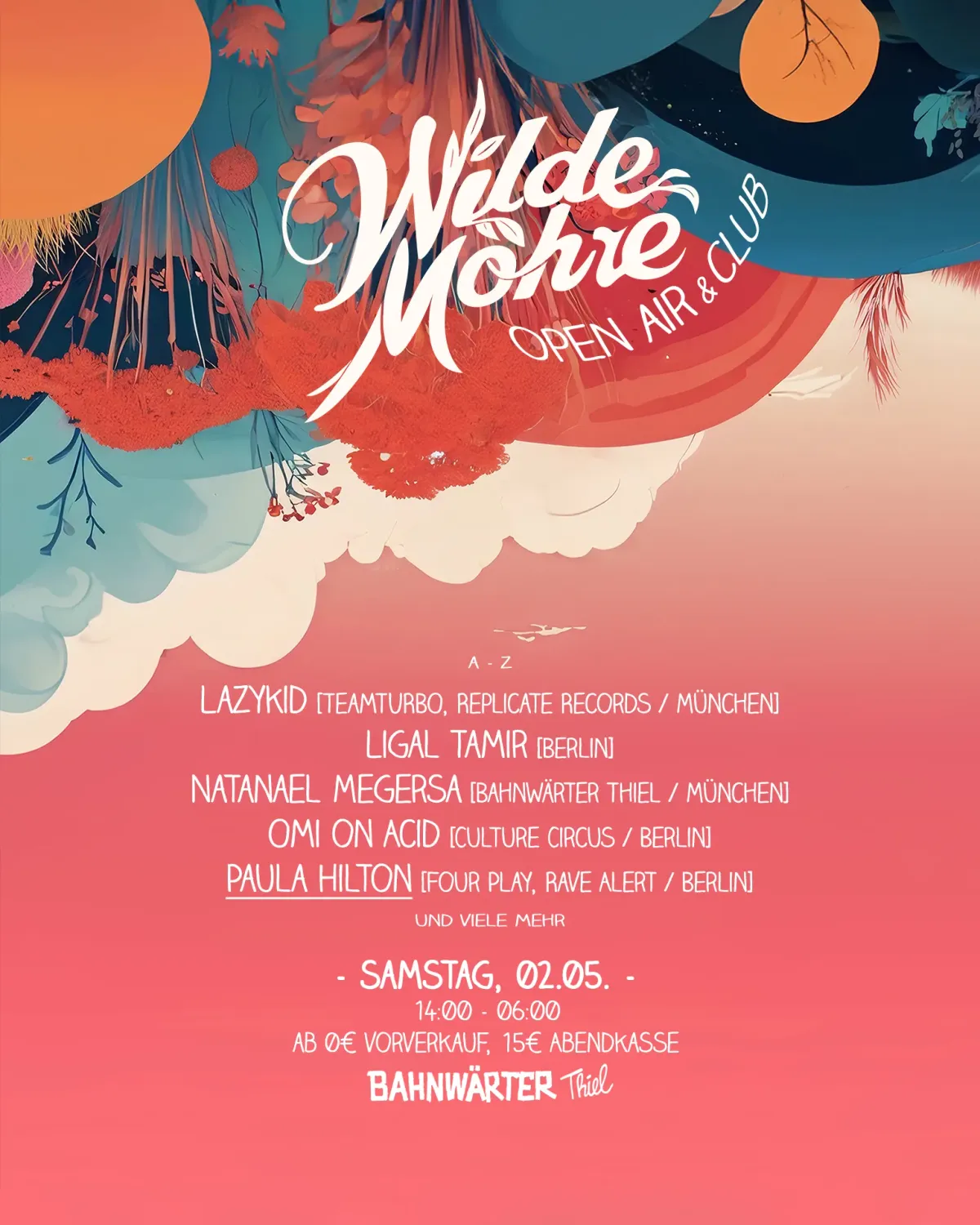 Wilde Möhre im Bahnwärter Thiel – Open Air & Club event poster
