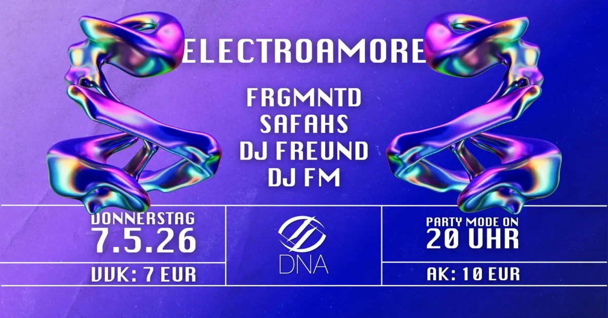 Electroamore im DNA Club event poster