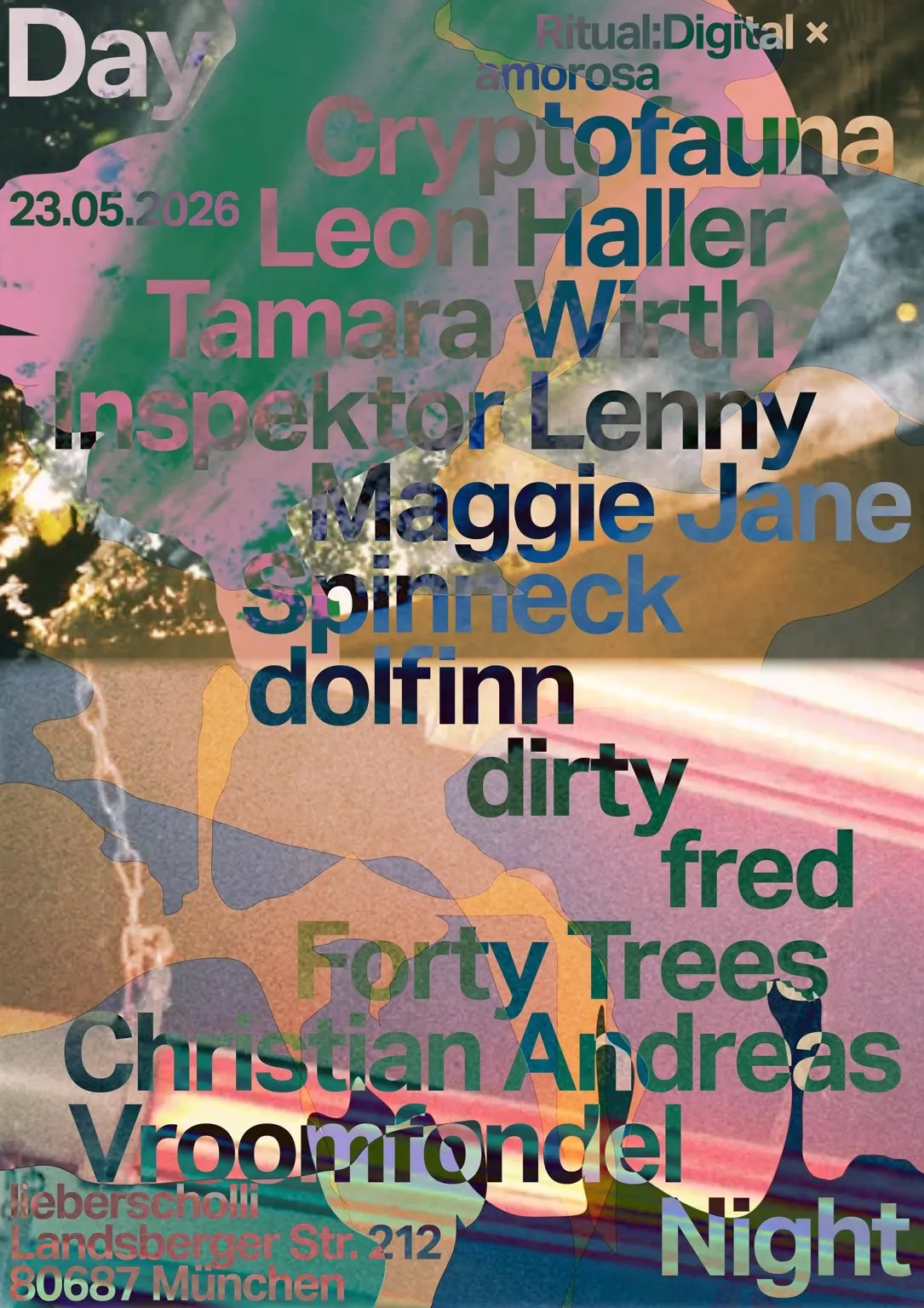 Day & Night by Ritual:Digital x amorosa event poster
