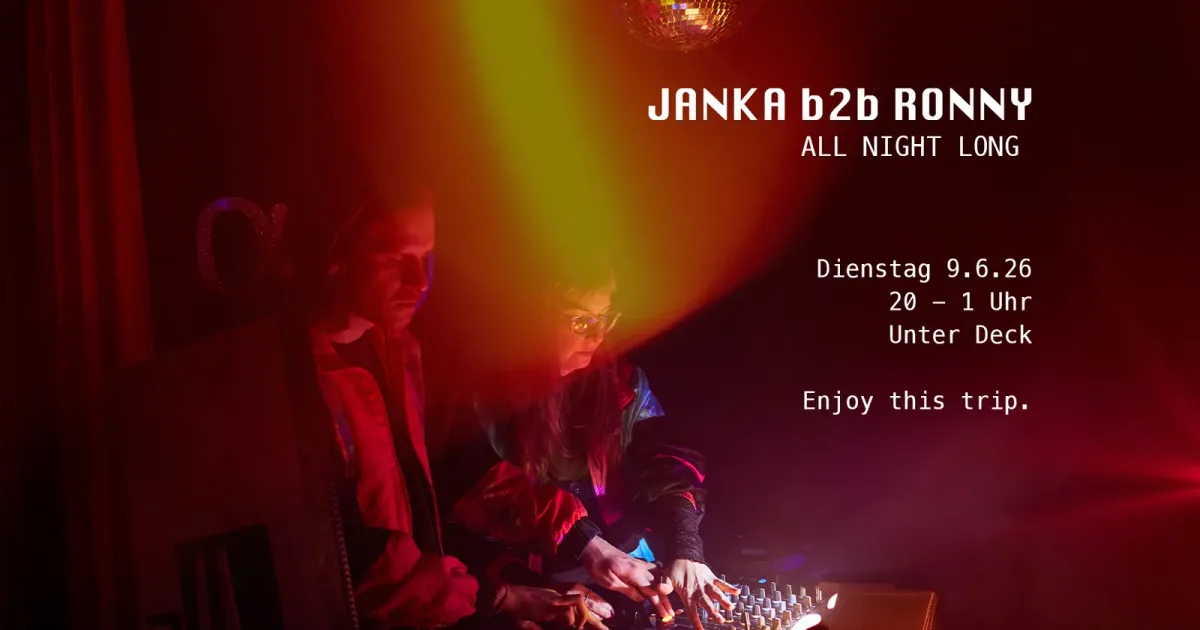 JANKA b2b RONNY All night long event poster