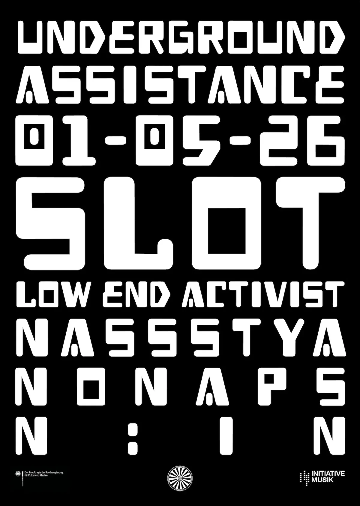 UNDERGROUND ASSISTANCE event poster