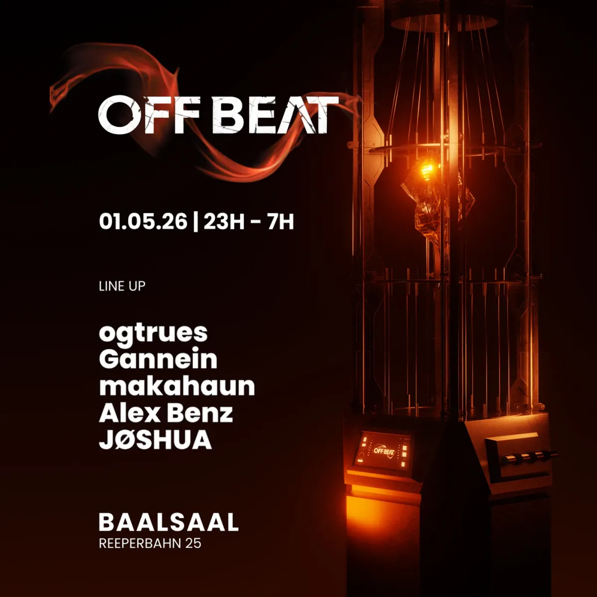 Offbeat with ogtrues and Gannein event poster