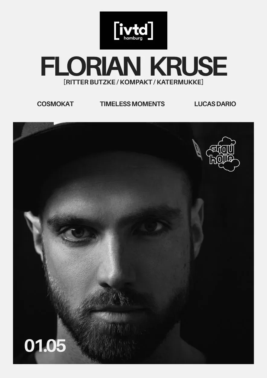 INVITED x RAVE IN DEN MAI with Florian Kruse (Ritter Butzke / Kompakt / Katermukke) event poster