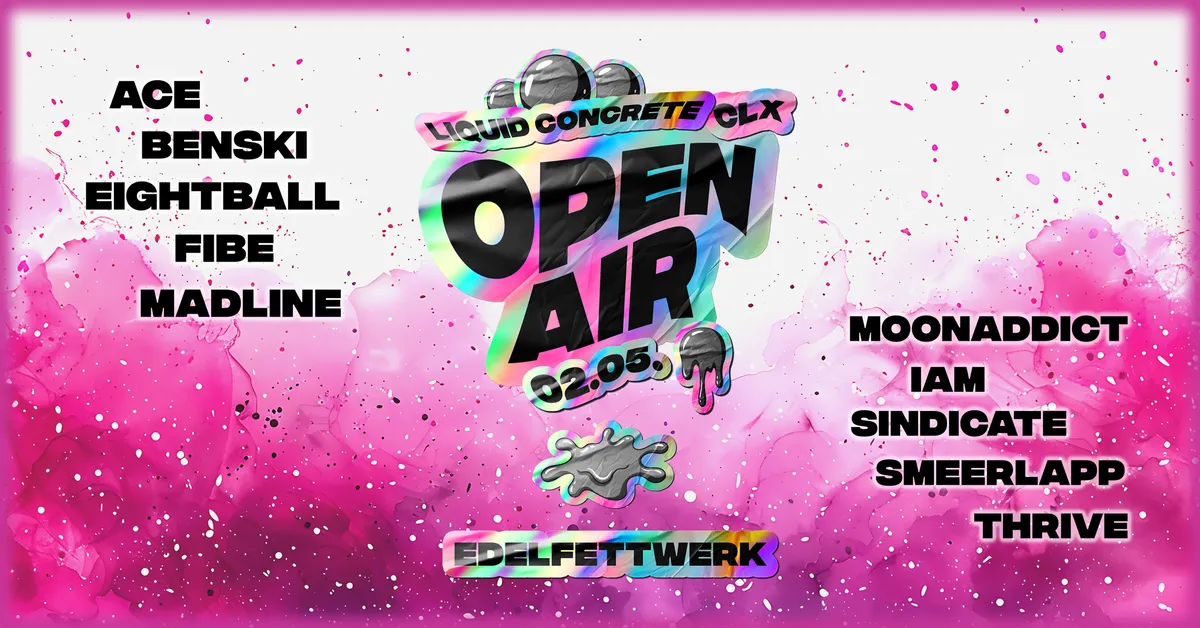 Open Air: Liquid Concrete x CLX event poster