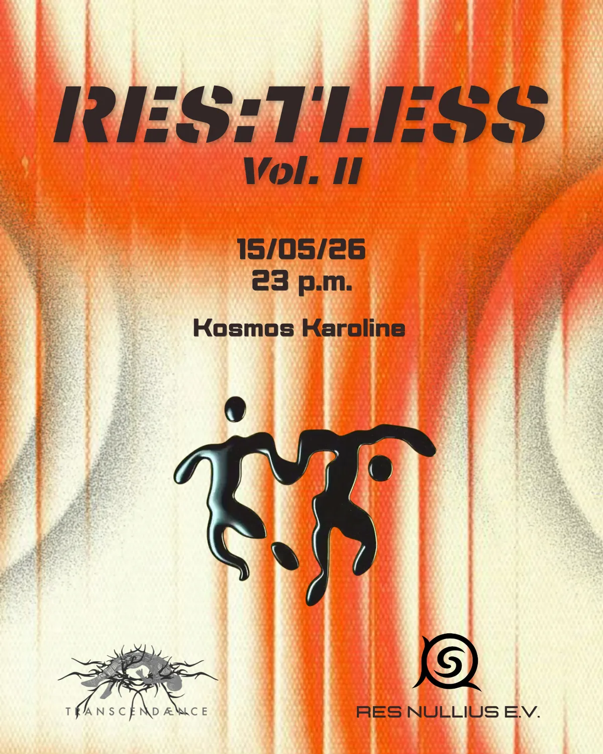 RES:TLESS Vol. II by Res Nullius e.V x ᴛʀᴀɴꜱᴄᴇɴᴅÆɴᴄᴇ event poster