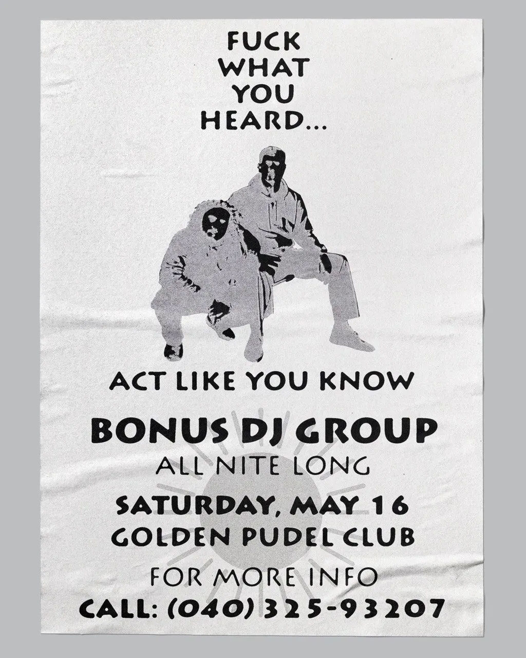 BONUS DJ GROUP all nite long event poster