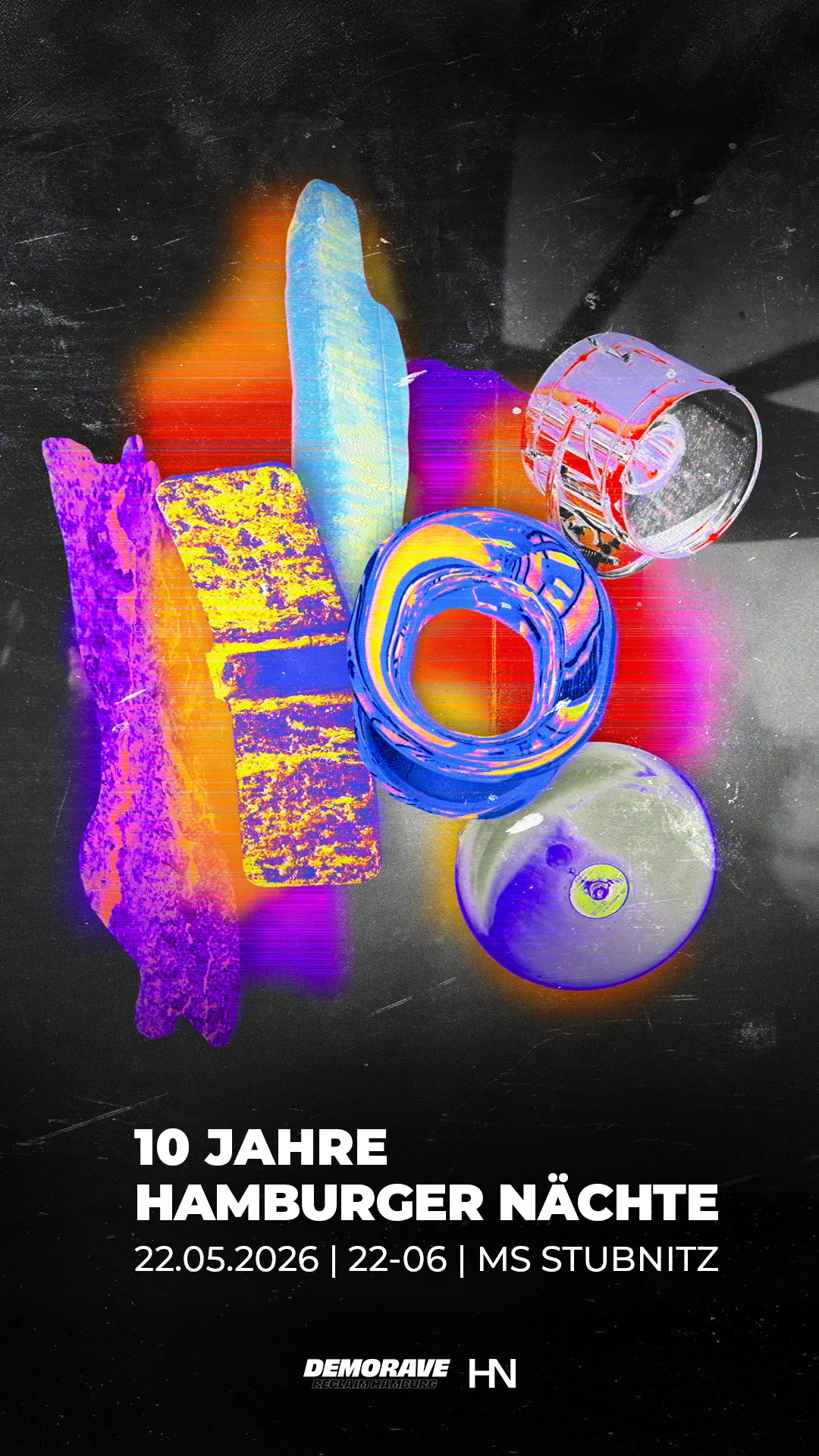 10 JAHRE HAMBURGER NÄCHTE - Solirave für eine laute Szene event poster