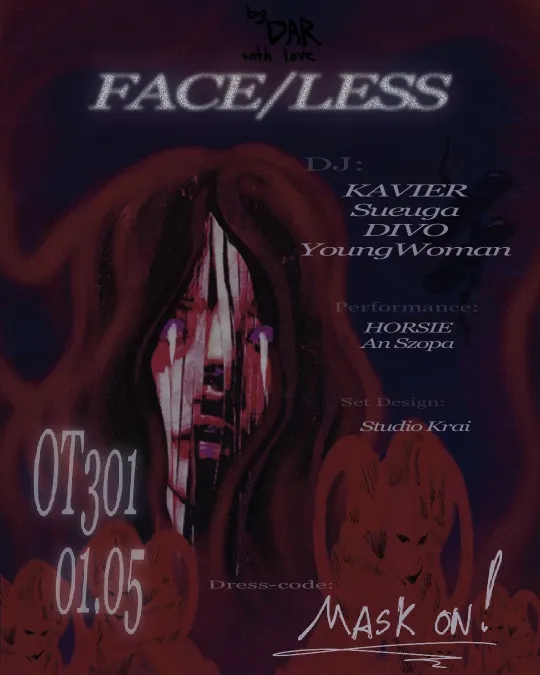 FACE/LESS event poster