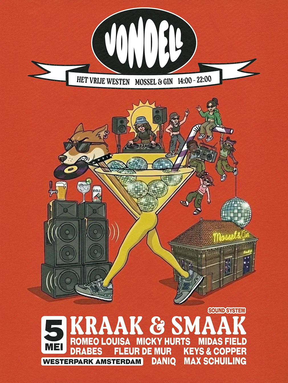 Vondell x Mossel & Gin – Het Vrije Westen event poster
