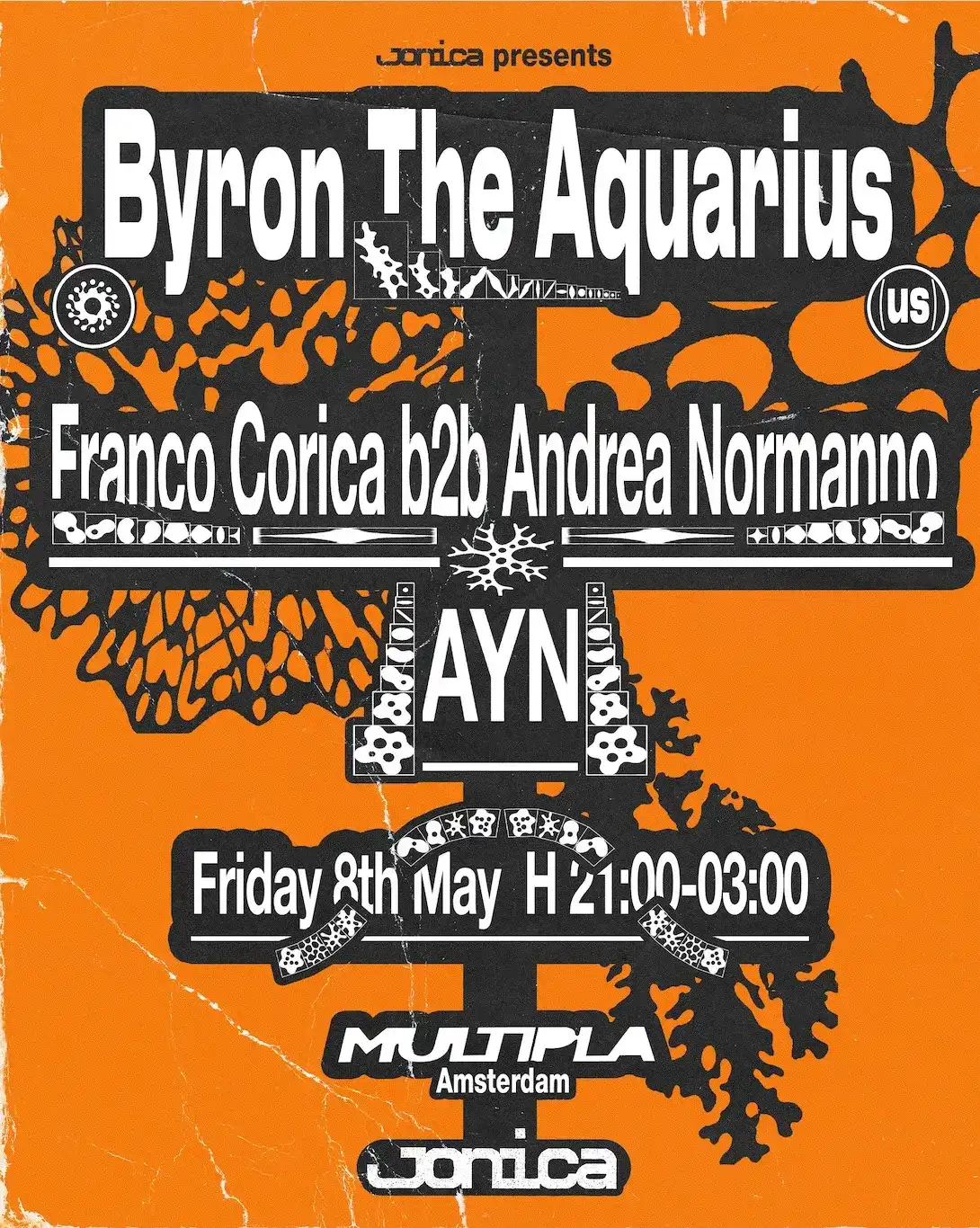 Jonica presents Byron The Aquarius event poster