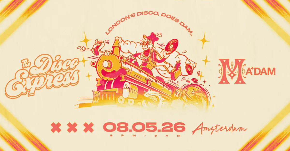 Madam by Night invites: The Disco Express event poster