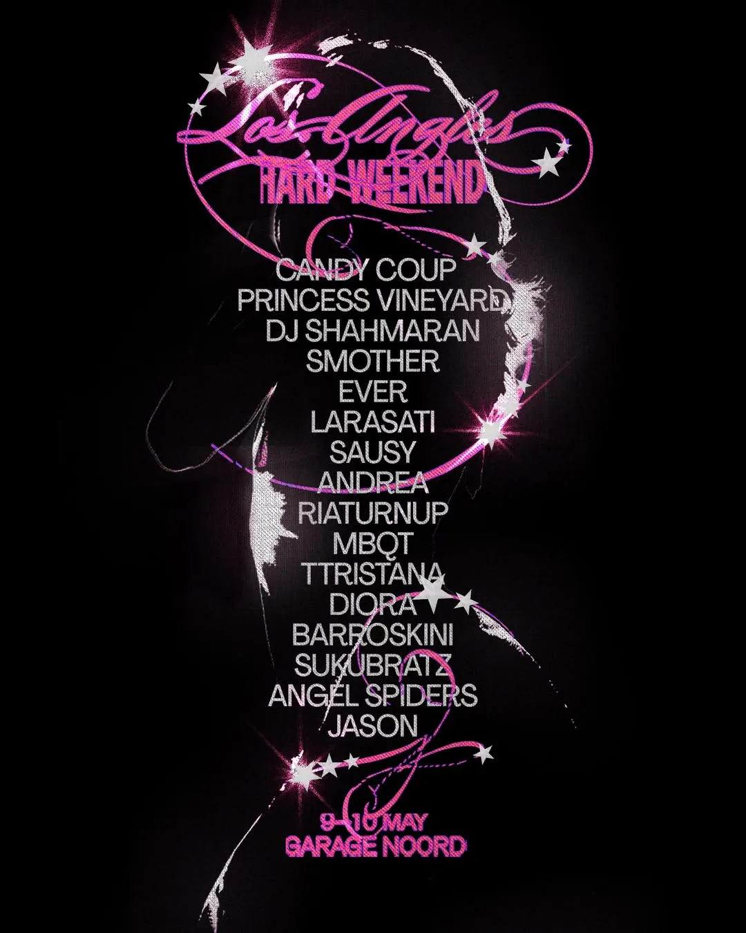 Los Angles HARDWEEKEND event poster