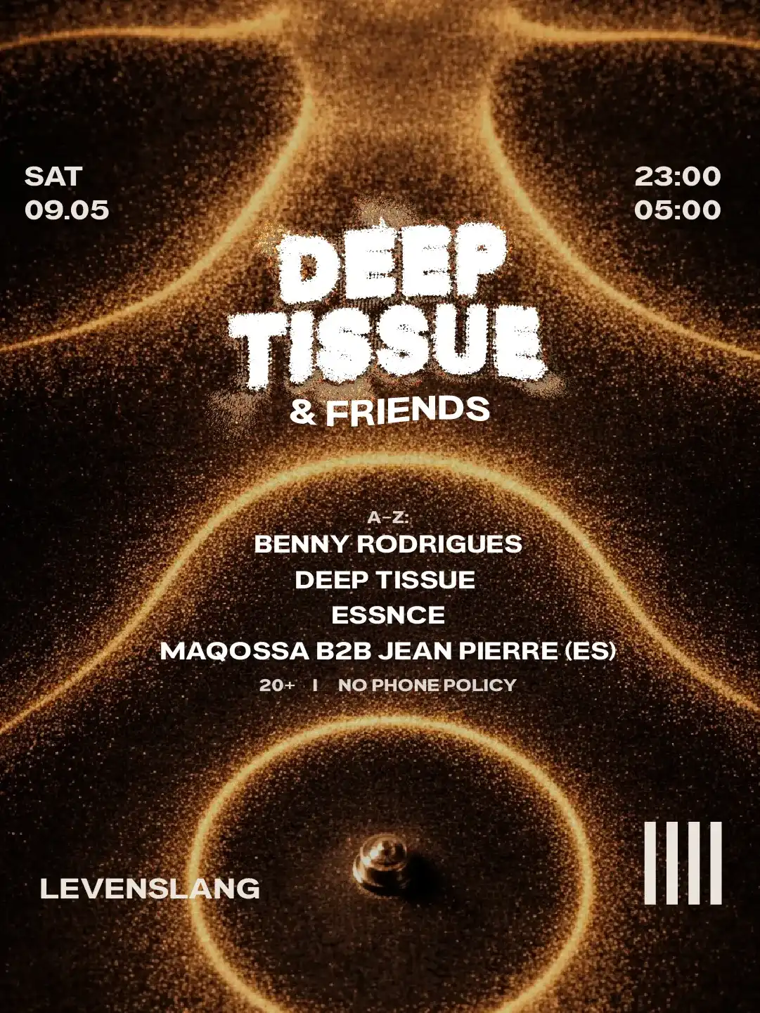 DEEP TISSUE & FRIENDS event poster