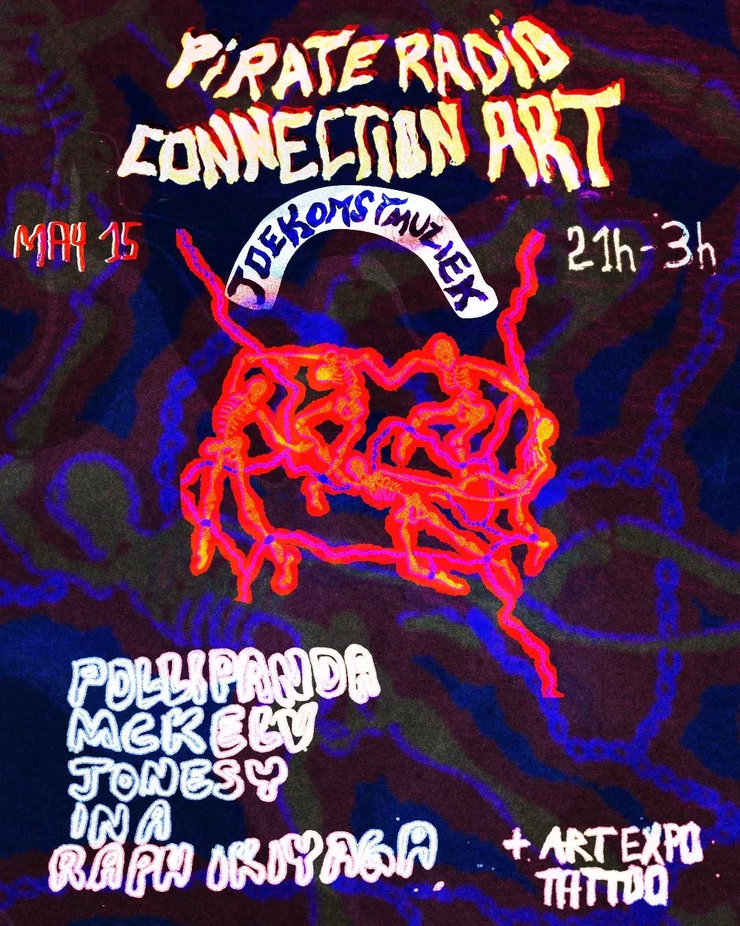 Pirate Radio X Connection Art event poster