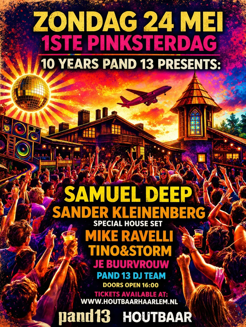 10 yrs of Pand 13 presents Samuel Deep & Sander Kleinenberg event poster