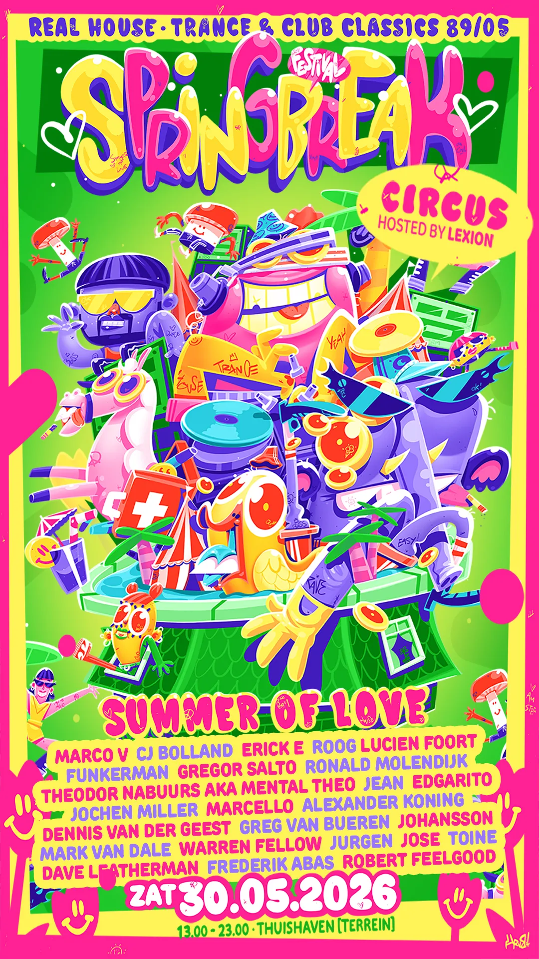 SOLD OUT Summer of Love & Lexion pres. Springbreak festival 2026 event poster