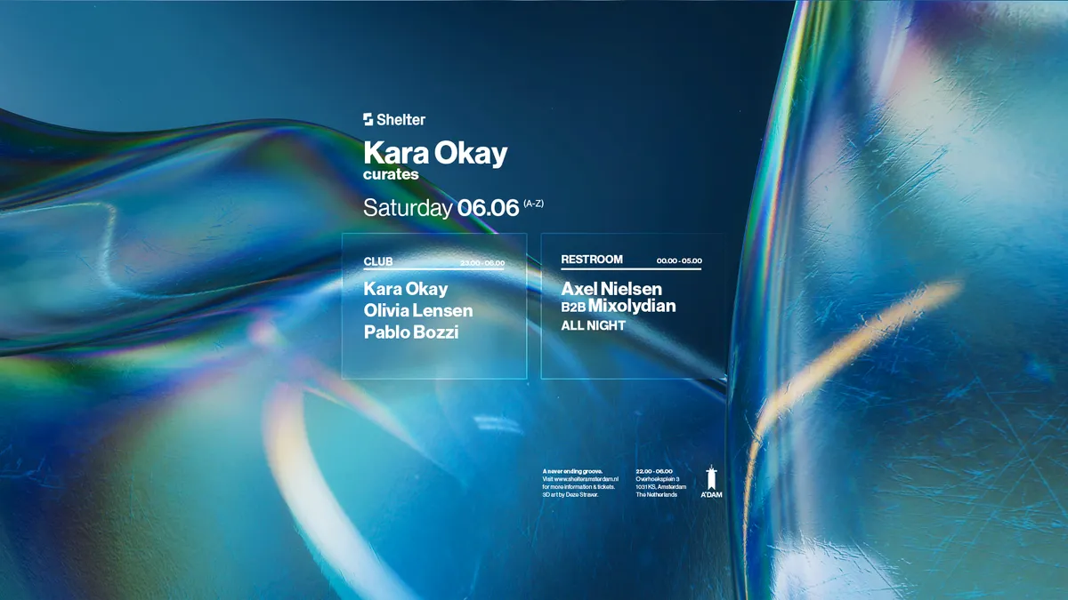 Kara Okay, OLIVIA LENSEN, Pablo Bozzi event poster